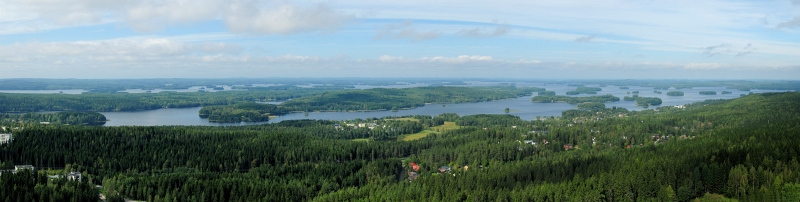 Blick vom Pujio Turm bei Kuopio