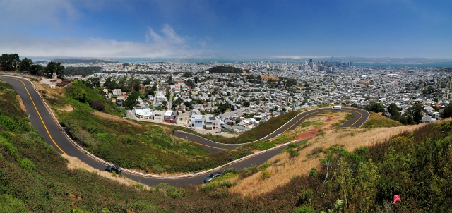 Blick von den Twin Peaks auf San Francisco